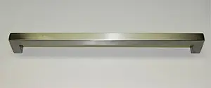 Budget JVJ 73632 Stainless Steel 304 mm (11 15/16" ) Squared Thick Bar Door Pull With Posts At End