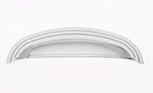 JVJ 85326 Chrome Heavy Zinc 4" C/C Cup Door Pull Exclusive