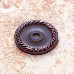 Viral JVJ 86912 Old World Bronze 1 1/2" Diameter English Rope Back Plate
