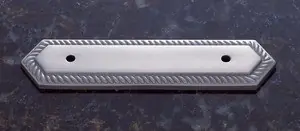One Day Deal JVJ 87246 Satin Nickel 3" C/C Rope Back Plate