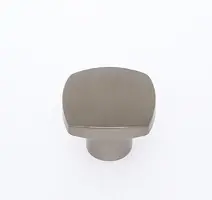 Brand New JVJ 76646 Satin Nickel 30 mm (1 3/16") Square Door Knob With Rounded Edges