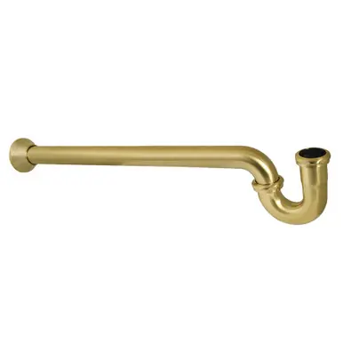 Kingston Brass 1-1/4" P-Trap with Bell Flange, 18" Length, 18 Gauge, Brushed Brass - CC7187 Top Rated