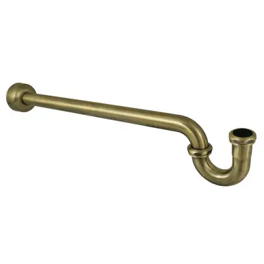 Buy Online Kingston Brass 1-1/4" P-Trap with Box Flange, 18" Length, 18 Gauge, Antique Brass - CC6183