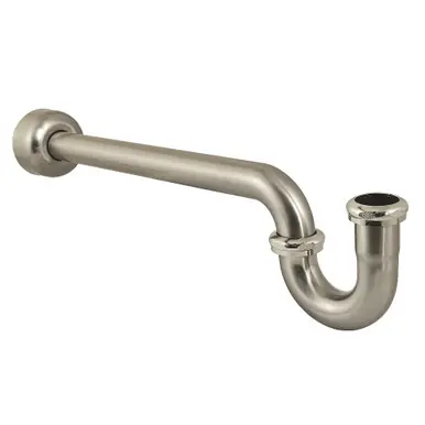 Best Choice Kingston Brass 1-1/4" P-Trap with Box Flange, 18" Length, 18 Gauge, Brushed Nickel - CC6188