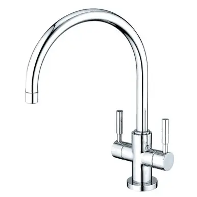 Kingston Brass Concord 2-Handle Kitchen Faucet with 8-Inch Plate, Polished Chrome - KS8771DLLS Price Cut