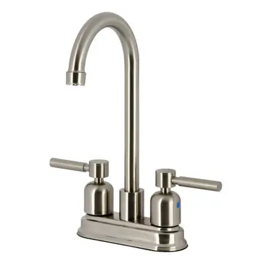Kingston Brass Concord 4-Inch Centerset High-Arc Bar Faucet, Brushed Nickel - FB8498DL Brand New