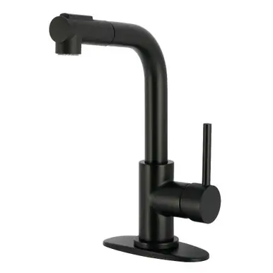 Order Now Kingston Brass Concord Single-Handle Pull-Out Bar Faucet, Matte Black - LS2410DL