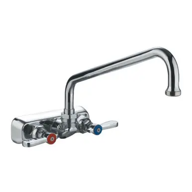 While Supplies Last Whitehaus WHFS9801-08-C Heavy Duty Wall Mount Utility Faucet with Extended Swivel Spout - Polished Chrome
