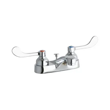 ELKAY LK403T4 4" Centerset with Exposed Deck Faucet with Pop-up Drain Integral Spout 4" Wristblade Handles Limited Offer