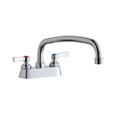 ELKAY LK406AT12L2 4" Centerset with Exposed Deck Faucet with 12" Arc Tube Spout 2" Lever Handles Shop Now
