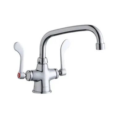 Direct From Manufacturer ELKAY LK500AT08T4 Single Hole with Concealed Deck Faucet with 8" Arc Tube Spout 4" Wristblade Handles -Chrome
