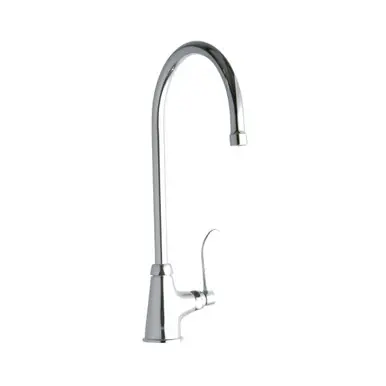 ELKAY LK535GN08T4 Single Hole with Single Control Faucet with 8" Gooseneck Spout 4" Wristblade Handle -Chrome Viral