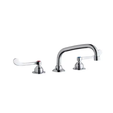 ELKAY LK800AT08T6 8" Widespread Faucet with 8" Arc Tube Spout 6" Wristblade Handles -Chrome Top Pick