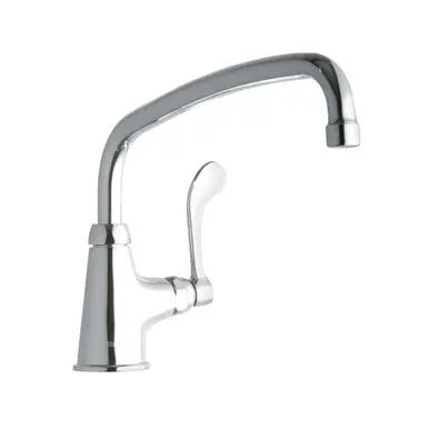 ELKAY LK535AT12T4 Single Hole with Single Control Faucet with 12" Arc Tube Spout 4" Wristblade Handle -Chrome Bargain