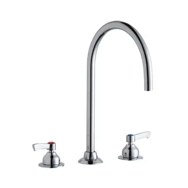 ELKAY LK800LGN08L2 8" Widespread Laminar Flow Faucet with 8" Gooseneck Spout 2" Lever Handles -Chrome Buy Today